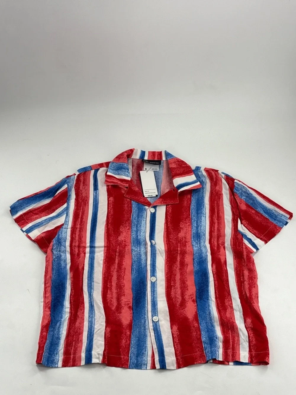 Original Use Red, Blue & White Striped Boxy Memorial Day Shirt - Picture 2 of 7